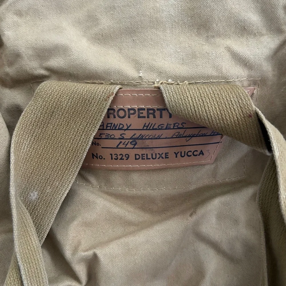 Boy Scouts of America Deluxe Yucca Backpack OS Tan Vintage 1973 Patches No 1329